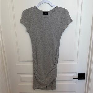 Vici Heather Gray Ruched Dress